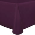 thumbnail image 1 of Ultimate Textile (3 Pack) Satin 90 x 132-Inch Rectangular Tablecloth - for Wedding, Special Event or Banquet use, Aubergine Eggplant Purple, 1 of 4
