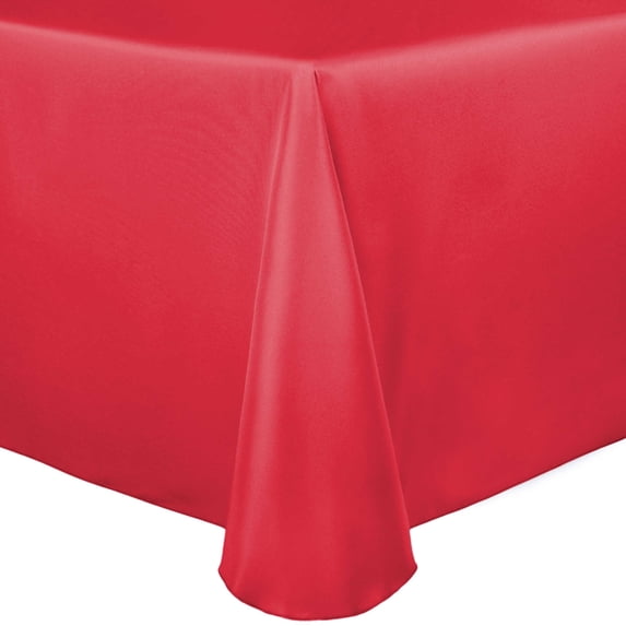 Ultimate Textile (3 Pack) Satin 90 x 132-Inch Rectangular Tablecloth - for Wedding, Special Event or Banquet use, Watermelon Pink