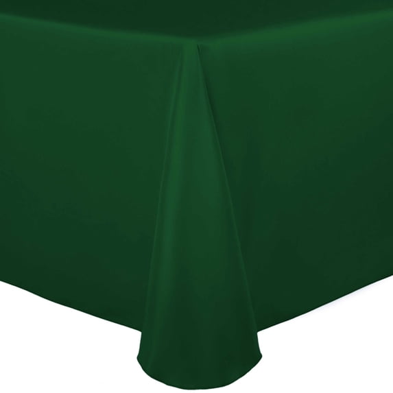 Ultimate Textile (3 Pack) Satin 90 x 156-Inch Rectangular Tablecloth - for Wedding, Special Event or Banquet use, Emerald Green