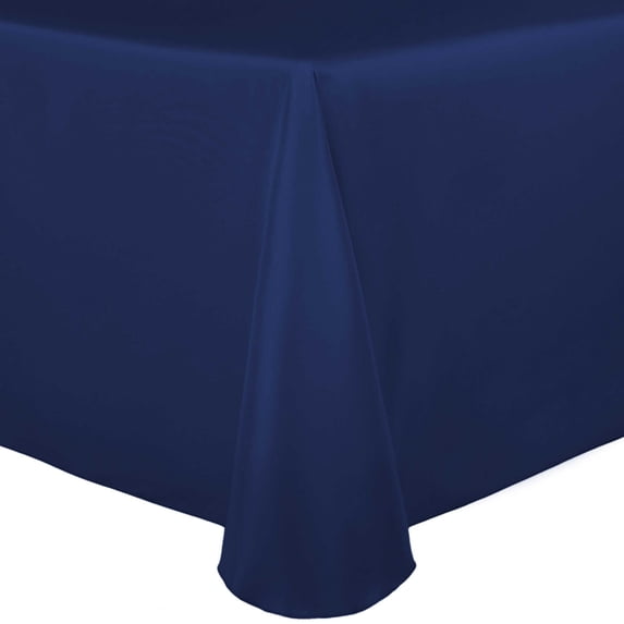 Ultimate Textile (3 Pack) Satin 90 x 156-Inch Rectangular Tablecloth - for Wedding, Special Event or Banquet use, Regal Blue