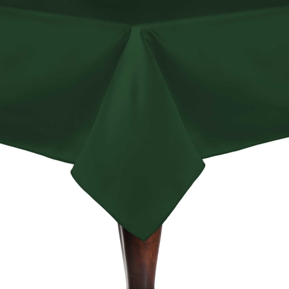 Ultimate Textile (3 Pack) Satin 90 x 90-Inch Square Tablecloth - for Wedding, Special Event or Banquet use, Hunter Green