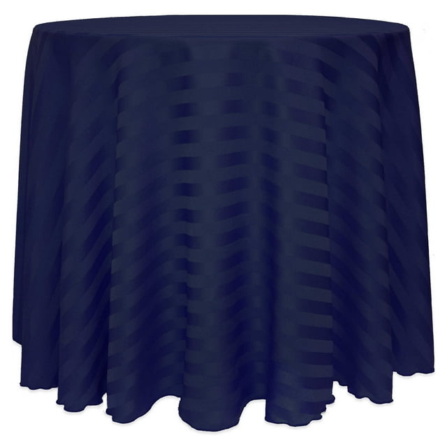 Ultimate Textile (3 Pack) Satin-Stripe 102-Inch Round Tablecloth - for Wedding and Catering, Hotel or Home Dining use, Wedgewood Blue