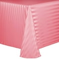 thumbnail image 1 of Ultimate Textile (3 Pack) Satin-Stripe 108 x 108-Inch Square Tablecloth - for Wedding and Catering, Hotel or Home Dining use, Dusty Rose Pink, 1 of 3