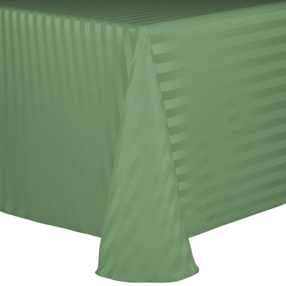 Ultimate Textile (3 Pack) Satin-Stripe 108 x 132-Inch Rectangular Tablecloth - for Wedding and Catering, Hotel or Home Dining use, Sage Light Green