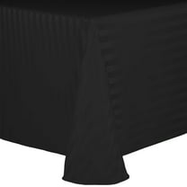Ultimate Textile (3 Pack) Satin-Stripe 120 x 120-Inch Square Tablecloth - for Wedding and Catering, Hotel or Home Dining use, Black