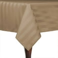 thumbnail image 1 of Ultimate Textile (3 Pack) Satin-Stripe 52 x 70-Inch Rectangular Tablecloth - for Wedding and Catering, Hotel or Home Dining use, Toast Dark Brown, 1 of 3