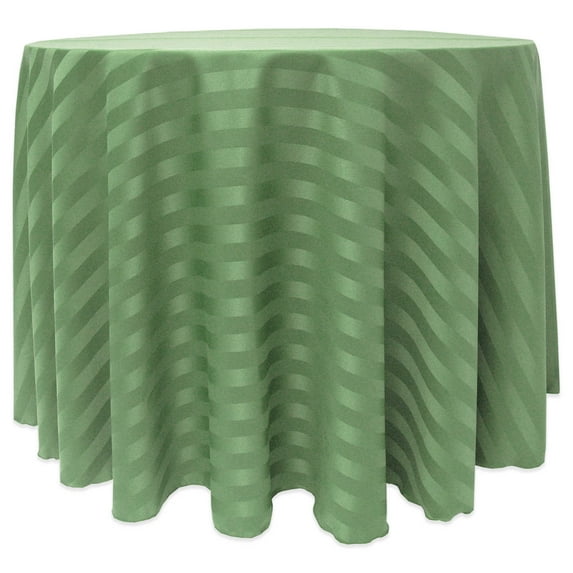 Ultimate Textile (3 Pack) Satin-Stripe 72-Inch Round Tablecloth - for Wedding and Catering, Hotel or Home Dining use, Sage Light Green