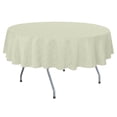thumbnail image 1 of Ultimate Textile (3 Pack) Saxony 60-Inch Round Damask Tablecloth - Jacquard Weave Emblem Crest Design, Ivory Cream, 1 of 3