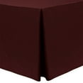 thumbnail image 1 of Ultimate Textile (3 Pack) Shantung - Majestic 4 ft. Fitted Tablecloth - for 24 x 48-Inch Banquet and Folding Rectangular Tables 36" High, Burgundy Red, 1 of 3