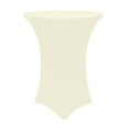 thumbnail image 1 of Ultimate Textile 30-36-Inch Round Cocktail Spandex Fitted Stretch Elastic Tablecloth Ivory Cream, 1 of 2