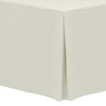 thumbnail image 1 of Ultimate Textile 4 ft. Fitted Polyester Tablecloth - for 18 x 48-Inch Classroom and Folding Rectangle Tables 36"H, Oyster, 1 of 3