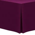 thumbnail image 1 of Ultimate Textile 4 ft. Fitted Polyester Tablecloth - for 18 x 48-Inch Classroom and Folding Rectangle Tables - 42"H, Magenta, 1 of 3