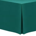 thumbnail image 1 of Ultimate Textile 4 ft. Fitted Polyester Tablecloth - for 30 x 48-Inch Banquet and Folding Rectangular Tables - 42"H, Teal, 1 of 3