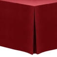 thumbnail image 1 of Ultimate Textile 4 ft. Fitted Polyester Tablecloth - for 30 x 48-Inch Banquet and Folding Rectangular Tables, Cherry Red, 1 of 3