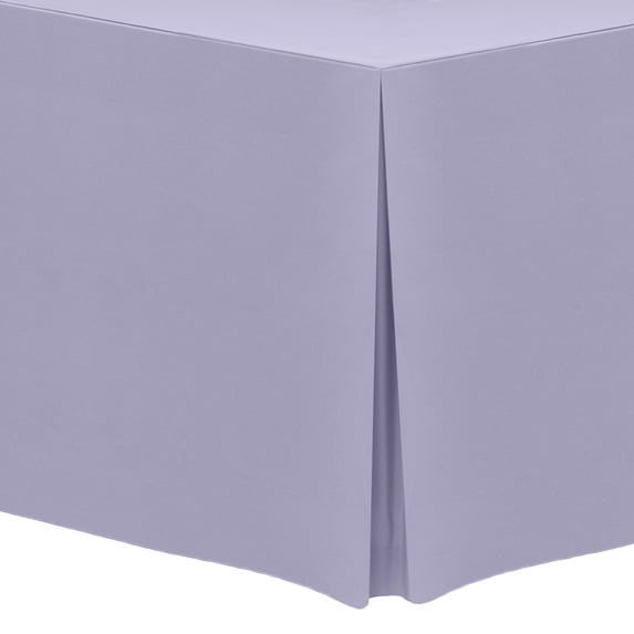 Ultimate Textile 4 ft. Fitted Polyester Tablecloth - for 30 x 48-Inch Banquet and Folding Rectangular Tables, Lilac Light Purple