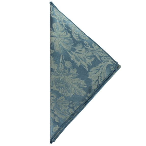 Ultimate Textile (5 Dozen) Miranda 17 x 17-Inch Damask Cloth Napkins- Jacquard Weave, Slate Blue