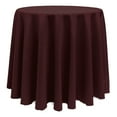 thumbnail image 1 of Ultimate Textile (5 Pack) 102-Inch Round Polyester Linen Tablecloth - for Wedding, Restaurant or Banquet use, Burgundy Red, 1 of 3