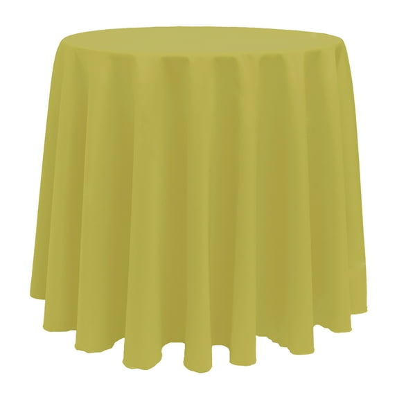 Ultimate Textile (5 Pack) 108-Inch Round Polyester Linen Tablecloth - for Wedding, Restaurant or Banquet use, Acid Green