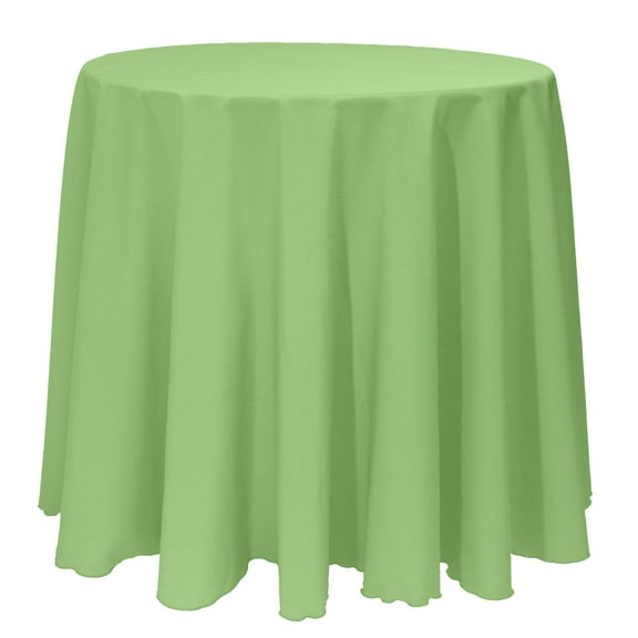 Ultimate Textile (5 Pack) 108-Inch Round Polyester Linen Tablecloth - for Wedding, Restaurant or Banquet use, Sage Green