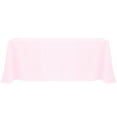 thumbnail image 1 of Ultimate Textile (5 Pack) 108 x 132-Inch Rectangular Polyester Linen Tablecloth with Rounded Corners - for Wedding, Restaurant or Banquet use, Blush Ice Pink, 1 of 4