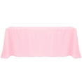 thumbnail image 1 of Ultimate Textile (5 Pack) 108 x 132-Inch Rectangular Polyester Linen Tablecloth with Rounded Corners - for Wedding, Restaurant or Banquet use, Light Pink, 1 of 4