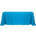 thumbnail image 1 of Ultimate Textile (5 Pack) 108 x 156-Inch Rectangular Polyester Linen Tablecloth with Rounded Corners - for Wedding, Restaurant or Banquet use, Cobalt Blue, 1 of 4