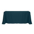 thumbnail image 1 of Ultimate Textile (5 Pack) 108 x 156-Inch Rectangular Polyester Linen Tablecloth with Rounded Corners - for Wedding, Restaurant or Banquet use, Lagoon Blue, 1 of 4