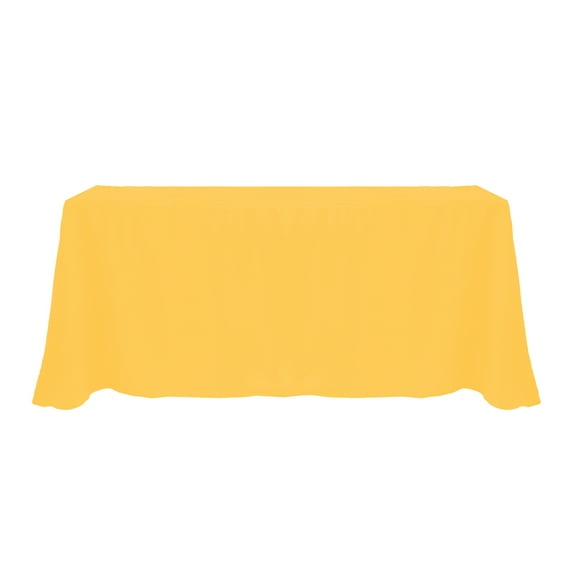 Ultimate Textile (5 Pack) 108 x 156-Inch Rectangular Polyester Linen Tablecloth with Rounded Corners - for Wedding, Restaurant or Banquet use, Neon Orange