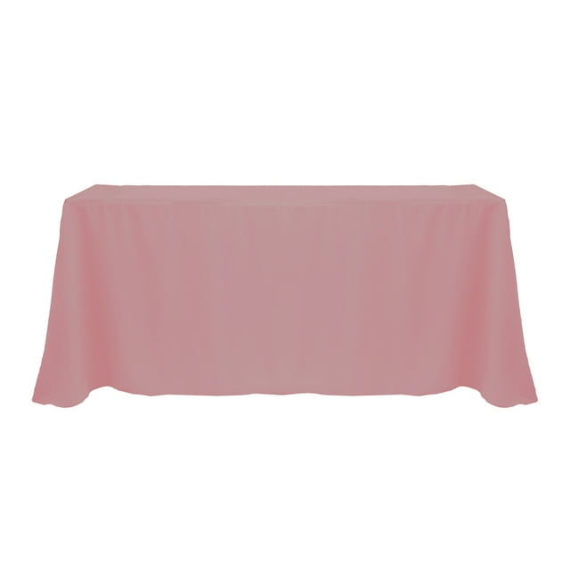 Ultimate Textile (5 Pack) 108 x 156-Inch Rectangular Polyester Linen Tablecloth with Rounded Corners - for Wedding, Restaurant or Banquet use, Mauve