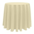 thumbnail image 1 of Ultimate Textile (5 Pack) 114-Inch Round Polyester Linen Tablecloth - for Wedding, Restaurant or Banquet use, Tan Beige, 1 of 3