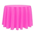 thumbnail image 1 of Ultimate Textile (5 Pack) 120-Inch Round Polyester Linen Tablecloth - for Wedding, Restaurant or Banquet use, Neon Pink, 1 of 3