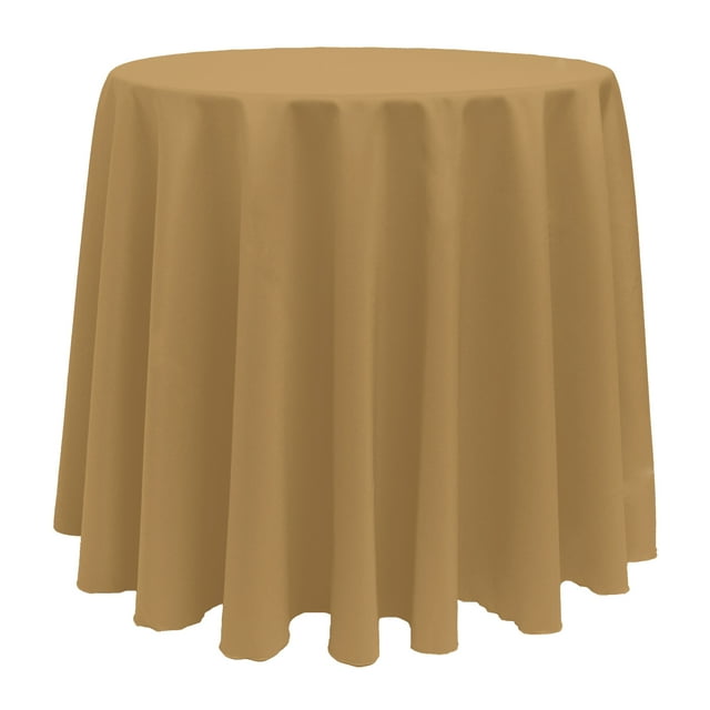 Ultimate Textile (5 Pack) 120-Inch Round Polyester Linen Tablecloth - for Wedding, Restaurant or Banquet use, Toast Dark Brown