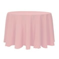 thumbnail image 1 of Ultimate Textile (5 Pack) 132-Inch Round Polyester Linen Tablecloth - for Wedding, Restaurant or Banquet use, Dusty Rose Pink, 1 of 3