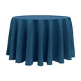 thumbnail image 1 of Ultimate Textile (5 Pack) 132-Inch Round Polyester Linen Tablecloth - for Wedding, Restaurant or Banquet use, Lagoon Blue, 1 of 3