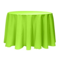 Ultimate Textile (5 Pack) 132-Inch Round Polyester Linen Tablecloth - for Wedding, Restaurant or Banquet use, Neon Green