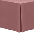 thumbnail image 1 of Ultimate Textile (5 Pack) 4 ft. Fitted Polyester Tablecloth - for 24 x 48-Inch Banquet and Folding Rectangular Tables 36" High, Mauve, 1 of 3