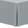 thumbnail image 1 of Ultimate Textile (5 Pack) 4 ft. Fitted Polyester Tablecloth - for 24 x 48-Inch Banquet and Folding Rectangular Tables, Silver, 1 of 3