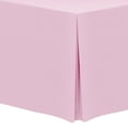 thumbnail image 1 of Ultimate Textile (5 Pack) 4 ft. Fitted Polyester Tablecloth - for 30 x 48-Inch Banquet and Folding Rectangular Tables, Light Pink, 1 of 3