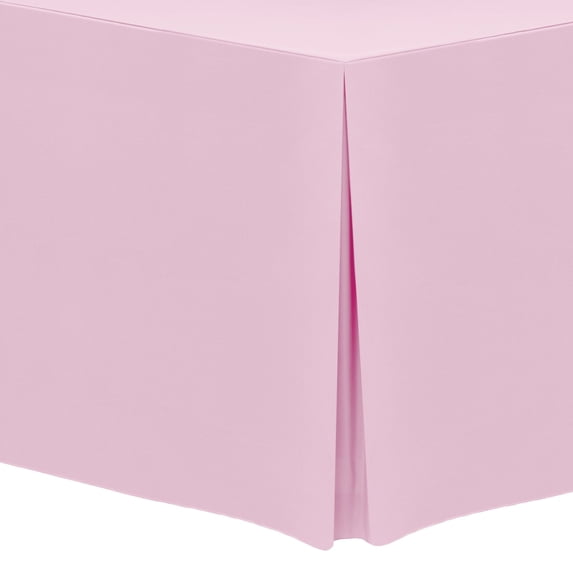 Ultimate Textile (5 Pack) 4 ft. Fitted Polyester Tablecloth - for 30 x 48-Inch Banquet and Folding Rectangular Tables, Light Pink