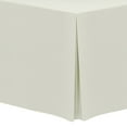 thumbnail image 1 of Ultimate Textile (5 Pack) 5 ft. Fitted Polyester Tablecloth - for 18 x 60-Inch Banquet and Folding Rectangular Tables, Oyster, 1 of 3