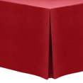thumbnail image 1 of Ultimate Textile (5 Pack) 5 ft. Fitted Polyester Tablecloth - for 24 x 60-Inch Banquet and Folding Rectangular Tables, Holiday Red, 1 of 3