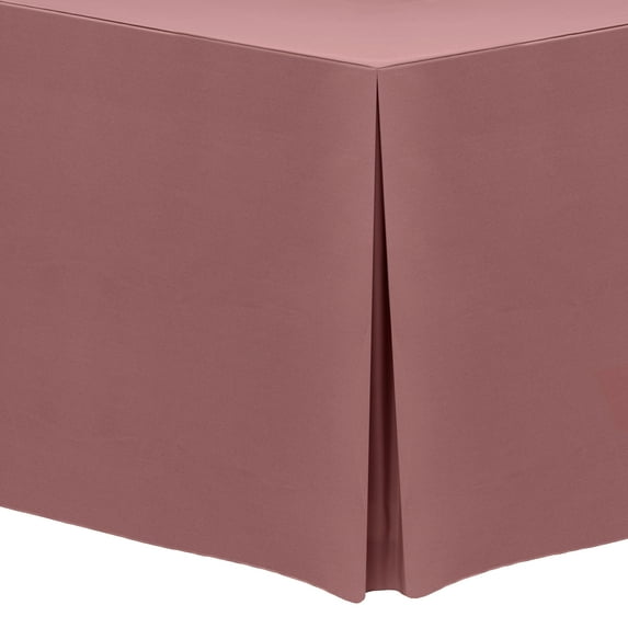 Ultimate Textile (5 Pack) 5 ft. Fitted Polyester Tablecloth - for 24 x 60-Inch Banquet and Folding Rectangular Tables, Mauve