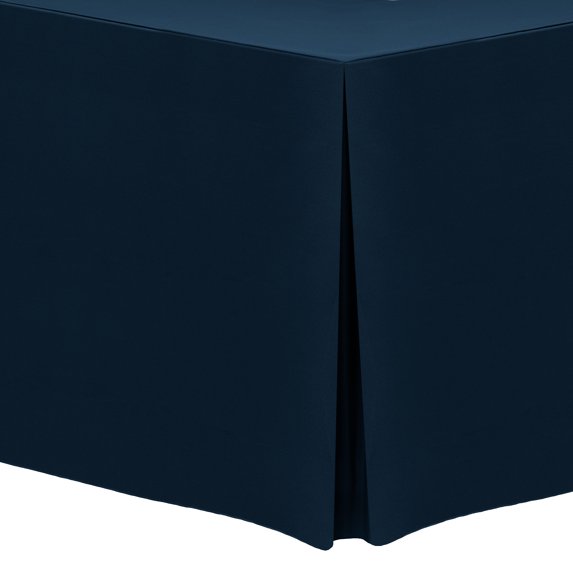 Ultimate Textile (5 Pack) 5 ft. Fitted Polyester Tablecloth - for 24 x 60-Inch Banquet and Folding Rectangular Tables, Midnight