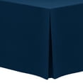 thumbnail image 1 of Ultimate Textile (5 Pack) 5 ft. Fitted Polyester Tablecloth - for 30 x 60-Inch Banquet and Folding Rectangular Tables 36"H, Navy Blue, 1 of 3