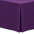 thumbnail image 1 of Ultimate Textile (5 Pack) 5 ft. Fitted Polyester Tablecloth - for 30 x 60-Inch Banquet and Folding Rectangular Tables, Plum, 1 of 3