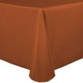 thumbnail image 1 of Ultimate Textile (5 Pack) 52 x 70-Inch Oval Polyester Linen Tablecloth - for Home Dining Tables, Burnt Orange, 1 of 2