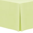 thumbnail image 1 of Ultimate Textile (5 Pack) 6 ft. Fitted Polyester Tablecloth - for 18 x 72-Inch Banquet and Folding Rectangular Tables - 42"H, Maize Light Yellow, 1 of 3