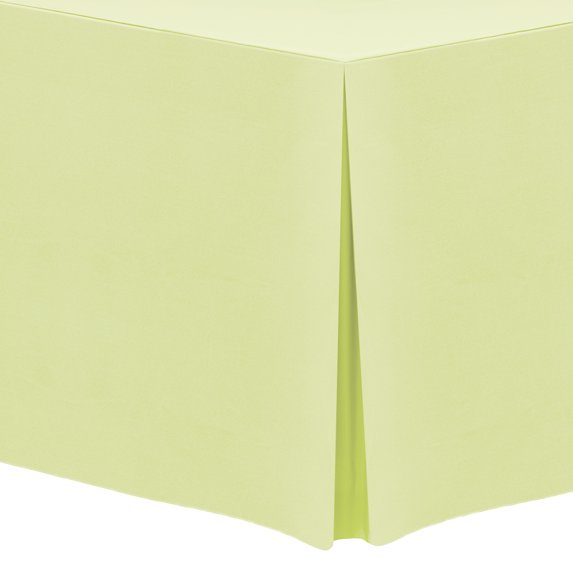 Ultimate Textile (5 Pack) 6 ft. Fitted Polyester Tablecloth - for 24 x 72-Inch Banquet and Folding Rectangular Tables - 36"H, Maize Light Yellow