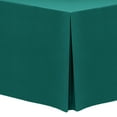 thumbnail image 1 of Ultimate Textile (5 Pack) 6 ft. Fitted Polyester Tablecloth - for 24 x 72-Inch Banquet and Folding Rectangular Tables - 42"H, Teal, 1 of 3