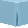 thumbnail image 1 of Ultimate Textile (5 Pack) 6 ft. Fitted Polyester Tablecloth - for 30 x 72-Inch Banquet and Folding Rectangular Tables - 36"H, Light Baby Blue, 1 of 3
